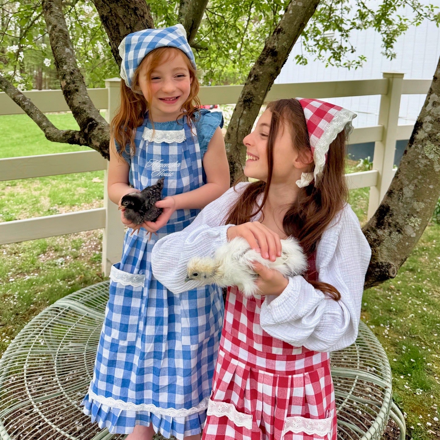 Blueberry Pie Gingham Apron Set – Menemsha House